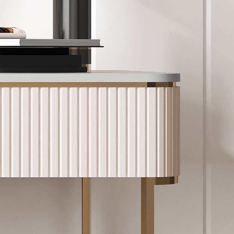 Metall Make -up -Schminktisch luxuriöser Steinhocker Set