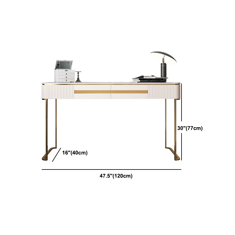 Metall Make -up -Schminktisch luxuriöser Steinhocker Set