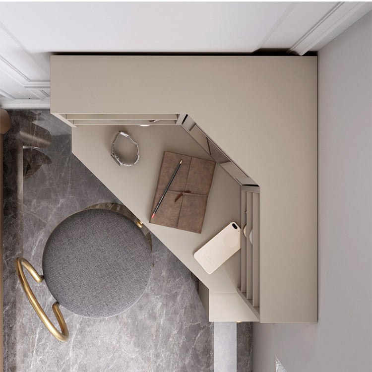 Mirrored Vanity Table and Stool Set 33.4" Wide Vanity Dressing Table Clearhalo 'Bedroom Furniture' 'furn' 'furn_makeup_vanities' 'Furniture' 'Makeup Vanities' 'makeup_vanities' 5717707