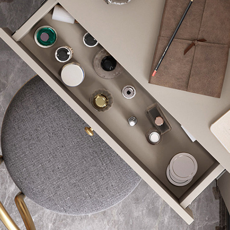 Mirrored Vanity Table and Stool Set 33.4" Wide Vanity Dressing Table Clearhalo 'Bedroom Furniture' 'furn' 'furn_makeup_vanities' 'Furniture' 'Makeup Vanities' 'makeup_vanities' 5717708