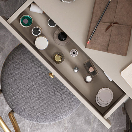 Mirrored Vanity Table and Stool Set 33.4" Wide Vanity Dressing Table Clearhalo 'Bedroom Furniture' 'furn' 'furn_makeup_vanities' 'Furniture' 'Makeup Vanities' 'makeup_vanities' 5717708