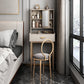 Luxurious Vanity Set 1/2 Storage Drawers with Mirror & Padded Stool