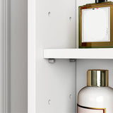 Luxurious Vanity Set 1/2 Storage Drawers with Mirror & Padded Stool