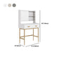 Luxurious Vanity Set 1/2 Storage Drawers with Mirror & Padded Stool