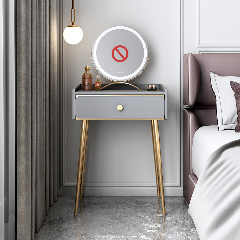 Set di vanità in legno ingegnerizzato con sgabello lussuoso tavolo da toeletta