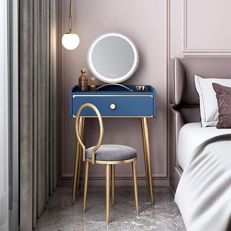 Set di vanità in legno ingegnerizzato con sgabello lussuoso tavolo da toeletta