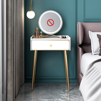 Set di vanità in legno ingegnerizzato con sgabello lussuoso tavolo da toeletta