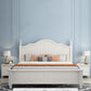 Contemporary Wooden Arched Standard Bed, Panel Headboard Bed