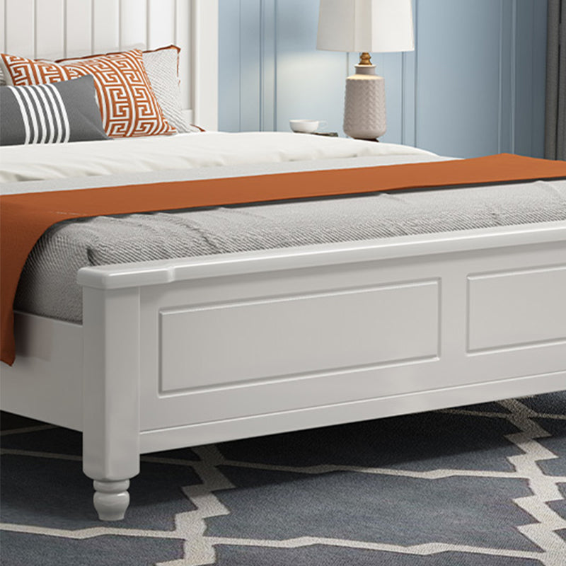 Contemporary Wooden Arched Standard Bed, Panel Headboard Bed