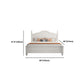 Contemporary Wooden Arched Standard Bed, Panel Headboard Bed