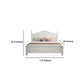 Contemporary Wooden Arched Standard Bed, Panel Headboard Bed