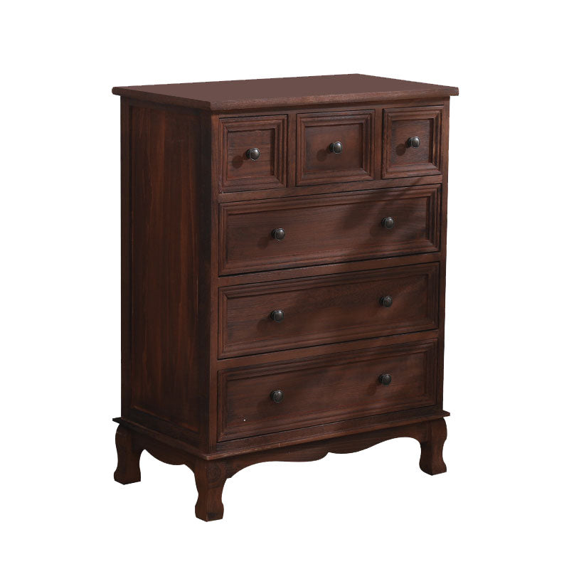 14" W Traditional Wooden Lingerie Chest Vertical Storage Chest with Drawers