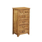 Coffre de rangement vertical en bois massif vintage de 14 po de largeur avec tiroirs