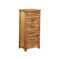 Coffre de rangement vertical en bois massif vintage de 14 po de largeur avec tiroirs