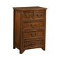 Coffre de rangement vertical en bois massif vintage de 14 po de largeur avec tiroirs