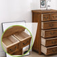 Coffre de rangement vertical en bois massif vintage de 14 po de largeur avec tiroirs