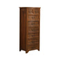Coffre de rangement vertical en bois massif vintage de 14 po de largeur avec tiroirs
