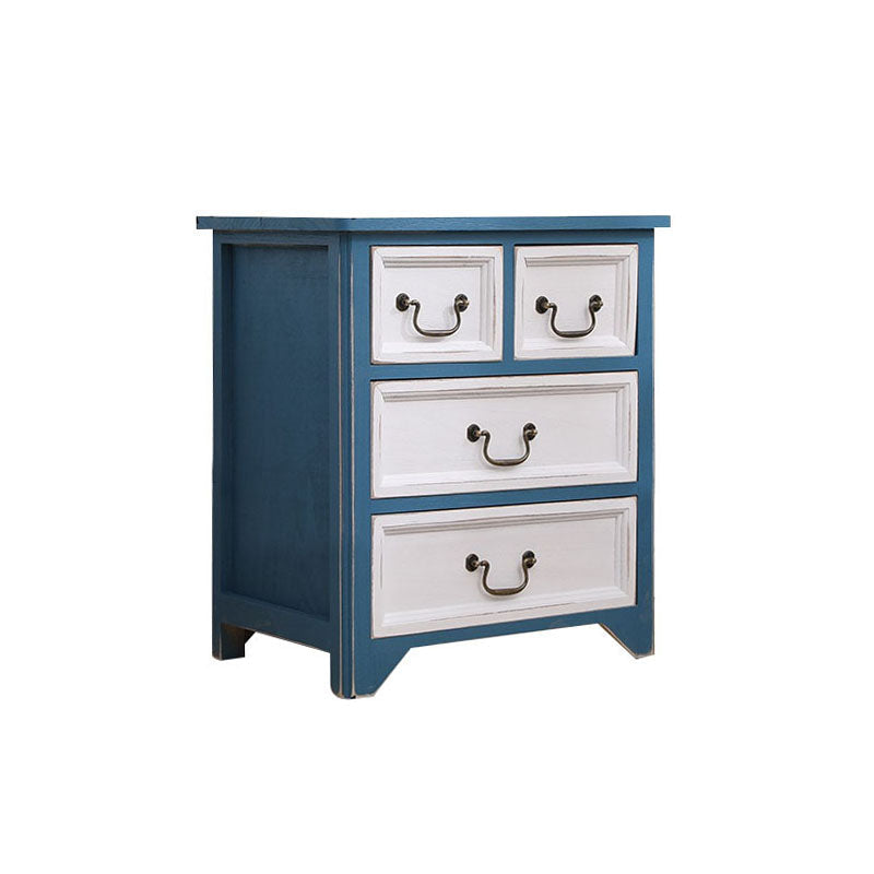Coffre de rangement vertical en bois massif vintage de 14 po de largeur avec tiroirs