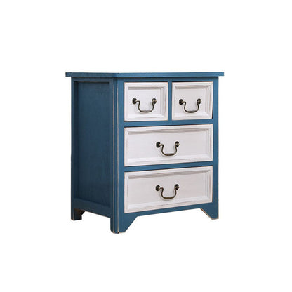 Coffre de rangement vertical en bois massif vintage de 14 po de largeur avec tiroirs