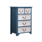 Coffre de rangement vertical en bois massif vintage de 14 po de largeur avec tiroirs