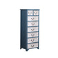 Coffre de rangement vertical en bois massif vintage de 14 po de largeur avec tiroirs