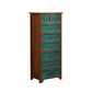 Coffre de rangement vertical en bois massif vintage de 14 po de largeur avec tiroirs