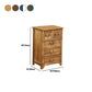 Coffre de rangement vertical en bois massif vintage de 14 po de largeur avec tiroirs