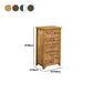 Coffre de rangement vertical en bois massif vintage de 14 po de largeur avec tiroirs