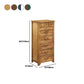 Coffre de rangement vertical en bois massif vintage de 14 po de largeur avec tiroirs