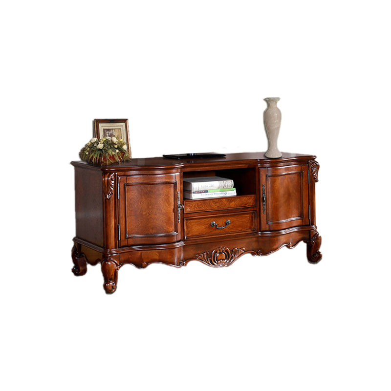 Servi TV tradizionale con cassetto di glide casa in legno in legno massiccio