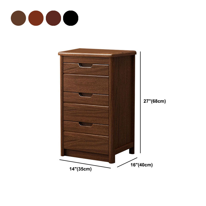 Cofre de lencería de madera de 16 "W cofre de almacenamiento tradicional con 3/4/5 cajones