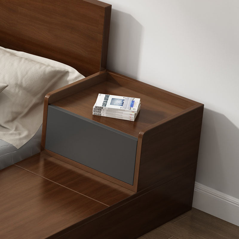 16 "W Nachttisch hölzisch geschlossener Aufbewahrungstisch für Schlafzimmer