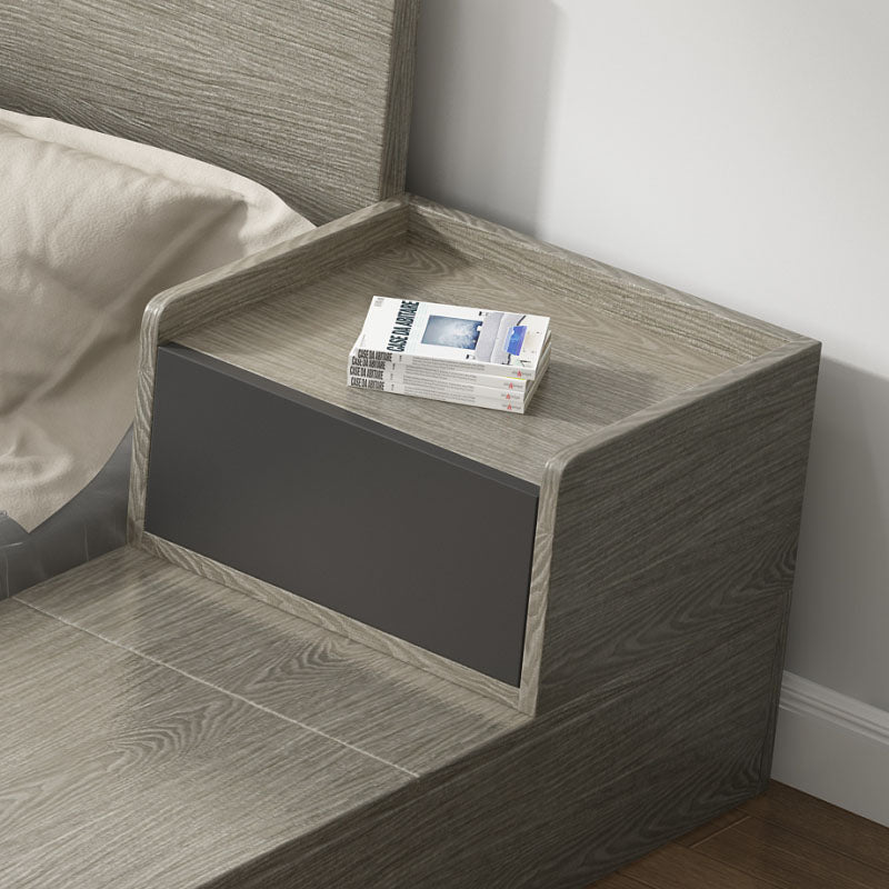 16 "W Nachttisch hölzisch geschlossener Aufbewahrungstisch für Schlafzimmer