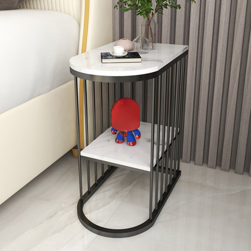 Glam Steen bovenbed nachtkastje metalen 1 ladel 22 inch H nachttafel