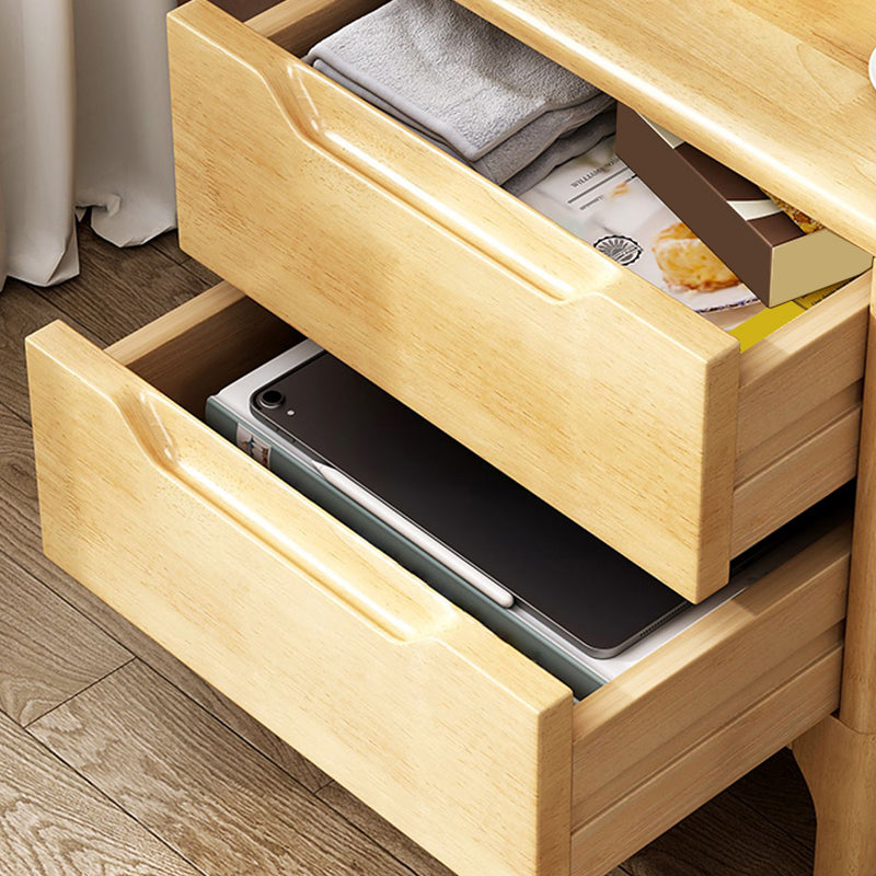 20-Zoll H-Nachttisch 2-Drawer-Lagerung Massive Holzbeine inklusive Nachttisch enthalten