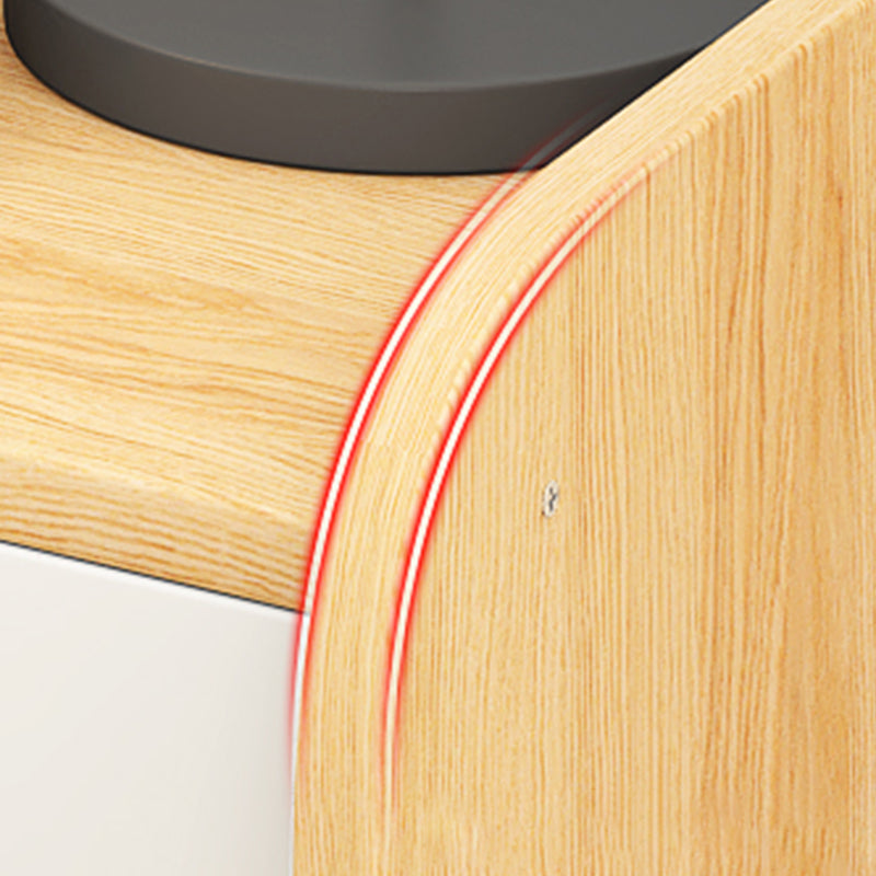 Moderne Nachahmung Holz Nachttisch Schubladen Aufbewahrung 20 Zoll H Night Tisch