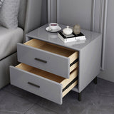 Modern Imitation Wood Nightstand 2-Drawer Storage 18 Inch H Night Table with Legs Clearhalo 'Bedroom Furniture' 'furn' 'furn_night_stand' 'Furniture' 'night_stand' 'Nightstands' 5718399