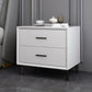Modern Imitation Wood Nightstand 2-Drawer Storage 18 Inch H Night Table with Legs White Clearhalo 'Bedroom Furniture' 'furn' 'furn_night_stand' 'Furniture' 'night_stand' 'Nightstands' 5718401