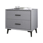Modern Imitation Wood Nightstand 2-Drawer Storage 18 Inch H Night Table with Legs Clearhalo 'Bedroom Furniture' 'furn' 'furn_night_stand' 'Furniture' 'night_stand' 'Nightstands' 5718402