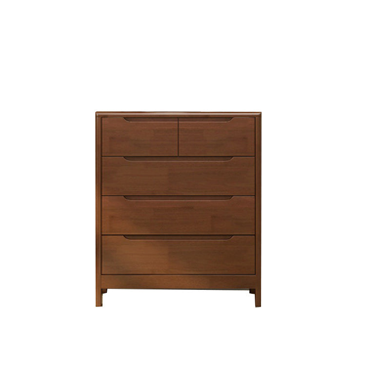 Solid Wood Storage Chest Dresser Modern Bedroom Storage Chest with Drawer Walnut 5 Clearhalo 'Bedroom Furniture' 'Dressers & Chests' 'dressers_chests' 'furn' 'furn_dressers_chests' 'Furniture' 5718426
