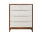 Solid Wood Storage Chest Dresser Modern Bedroom Storage Chest with Drawer Walnut White 5 Clearhalo 'Bedroom Furniture' 'Dressers & Chests' 'dressers_chests' 'furn' 'furn_dressers_chests' 'Furniture' 5718433