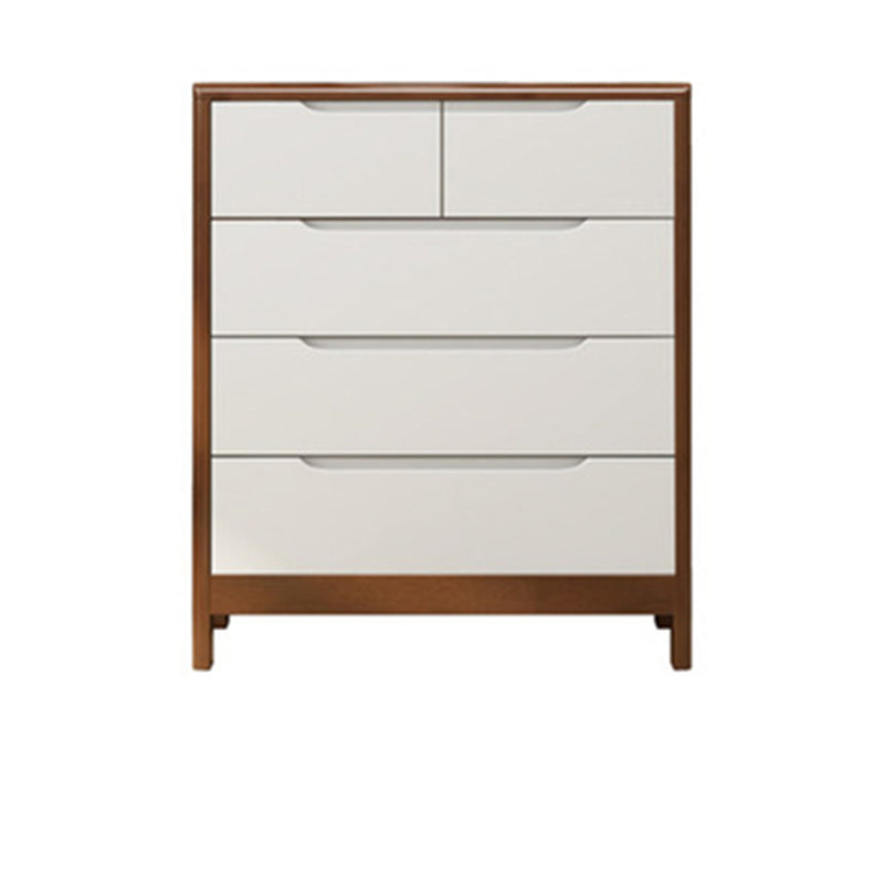 Solid Wood Storage Chest Dresser Modern Bedroom Storage Chest with Drawer Walnut White 5 Clearhalo 'Bedroom Furniture' 'Dressers & Chests' 'dressers_chests' 'furn' 'furn_dressers_chests' 'Furniture' 5718433