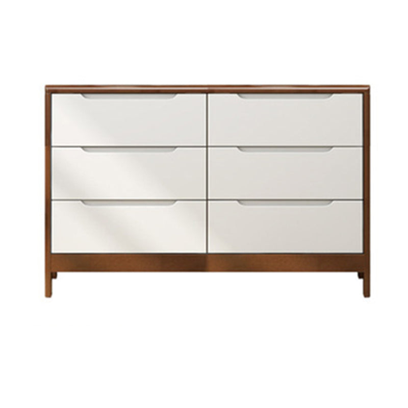 Solid Wood Storage Chest Dresser Modern Bedroom Storage Chest with Drawer Walnut White 6 Clearhalo 'Bedroom Furniture' 'Dressers & Chests' 'dressers_chests' 'furn' 'furn_dressers_chests' 'Furniture' 5718434