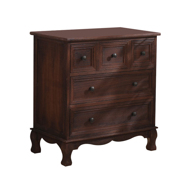 Cómoda vintage de madera maciza, cómoda de almacenamiento vertical de 14" de ancho con cajones