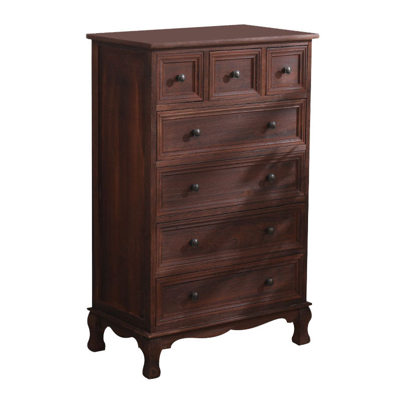 Cómoda vintage de madera maciza, cómoda de almacenamiento vertical de 14" de ancho con cajones