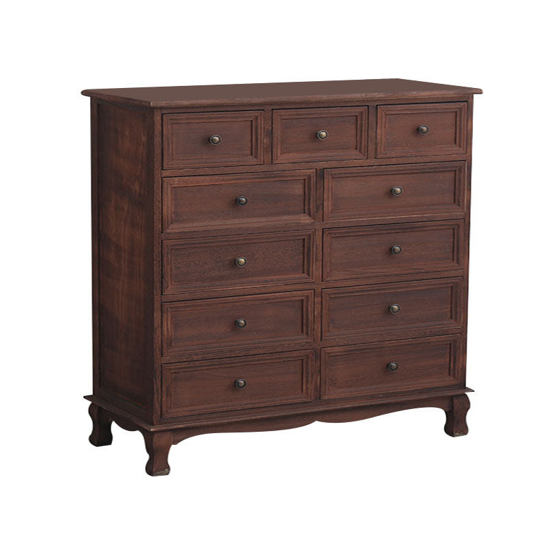 Cómoda vintage de madera maciza, cómoda de almacenamiento vertical de 14" de ancho con cajones