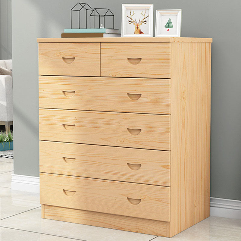 Modern Pine Wood Lingerie Chest 18" W Vertical Storage Chest with Drawers Clearhalo 'Bedroom Furniture' 'Dressers & Chests' 'dressers_chests' 'furn' 'furn_dressers_chests' 'Furniture' 5718482