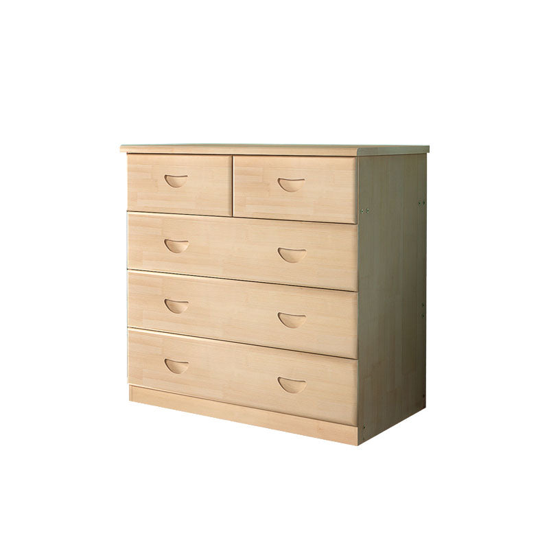 Modern Pine Wood Lingerie Chest 18" W Vertical Storage Chest with Drawers Light Brown 5 Clearhalo 'Bedroom Furniture' 'Dressers & Chests' 'dressers_chests' 'furn' 'furn_dressers_chests' 'Furniture' 5718484