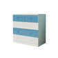 Modern Pine Wood Lingerie Chest 18" W Vertical Storage Chest with Drawers Blue-White 5 Clearhalo 'Bedroom Furniture' 'Dressers & Chests' 'dressers_chests' 'furn' 'furn_dressers_chests' 'Furniture' 5718488