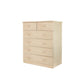 Modern Pine Wood Lingerie Chest 18" W Vertical Storage Chest with Drawers Natural 6 Clearhalo 'Bedroom Furniture' 'Dressers & Chests' 'dressers_chests' 'furn' 'furn_dressers_chests' 'Furniture' 5718492